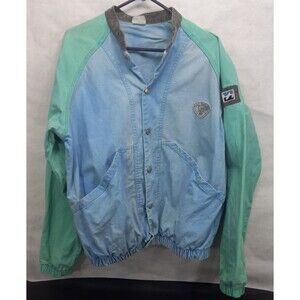 Vintage 80’s Billabong Canvas Jacket Surf Skate Men's Size Large Teal Green Blue
